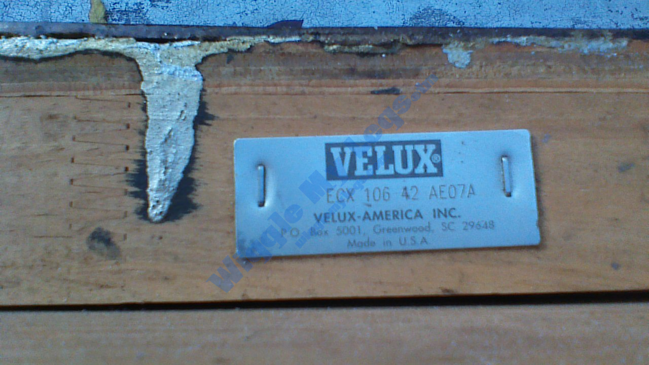 Taking off the upper shroud reveals the manufacturer as Velux-America, Inc.